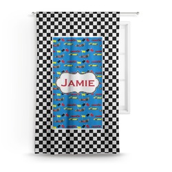Checkers & Racecars Curtain (Personalized)