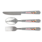 Checkers & Racecars Cutlery Set (Personalized)