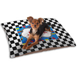 Checkers & Racecars Dog Bed - Small w/ Name or Text