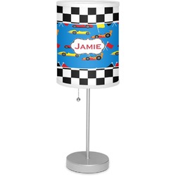 Checkers & Racecars 7" Drum Lamp with Shade Polyester (Personalized)