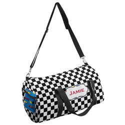 Checkers & Racecars Duffel Bag - Large (Personalized)