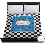 Checkers & Racecars Duvet Cover - Full / Queen (Personalized)