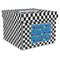 Checkers & Racecars Gift Boxes with Lid - Canvas Wrapped - X-Large - Front/Main