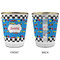 Checkers & Racecars Glass Shot Glass - with gold rim - APPROVAL