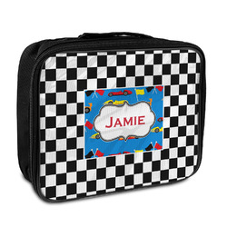 Checkers & Racecars Insulated Lunch Bag (Personalized)