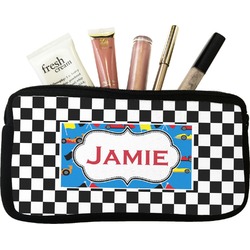 Checkers & Racecars Makeup / Cosmetic Bag (Personalized)
