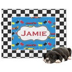 Checkers & Racecars Dog Blanket - Large (Personalized)