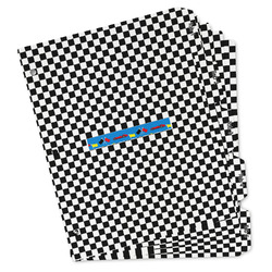 Checkers & Racecars Binder Tab Divider - Set of 5 (Personalized)