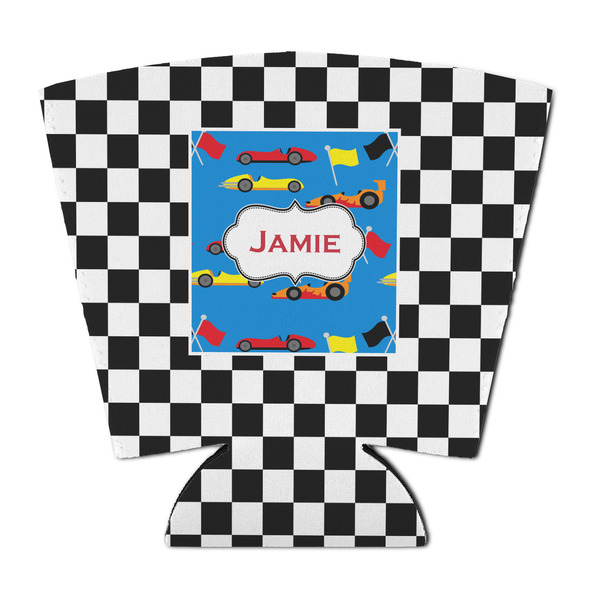 Custom Checkers & Racecars Party Cup Sleeve - with Bottom (Personalized)