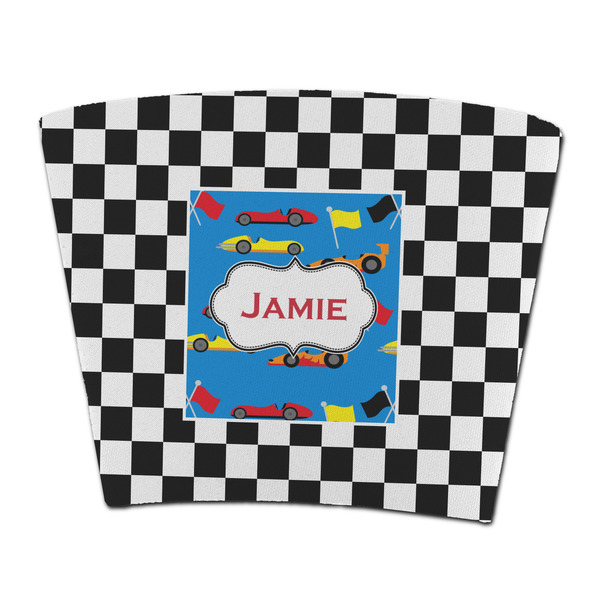 Custom Checkers & Racecars Party Cup Sleeve - without bottom (Personalized)