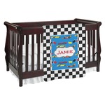 Checkers & Racecars Baby Blanket (Personalized)