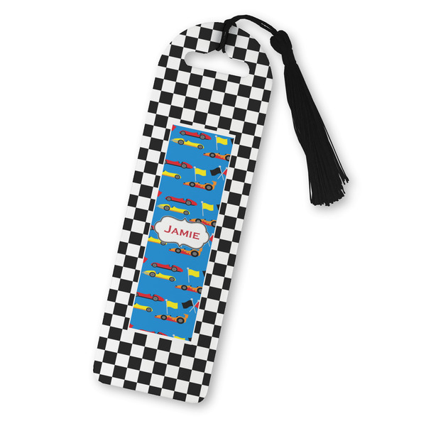 Custom Checkers & Racecars Plastic Bookmark (Personalized)