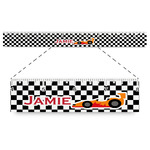 Checkers & Racecars Plastic Ruler - 12" (Personalized)