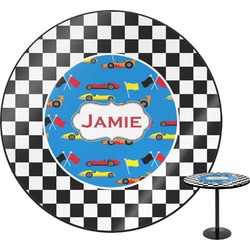 Checkers & Racecars Round Table - 30" (Personalized)