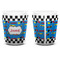 Checkers & Racecars Shot Glass - White - APPROVAL