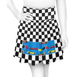 Checkers & Racecars Skater Skirt - Medium