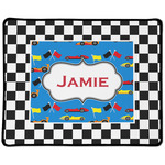 Checkers & Racecars Large Gaming Mouse Pad - 12.5" x 10" (Personalized)