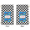 Checkers & Racecars Small Laundry Bag - Front & Back View