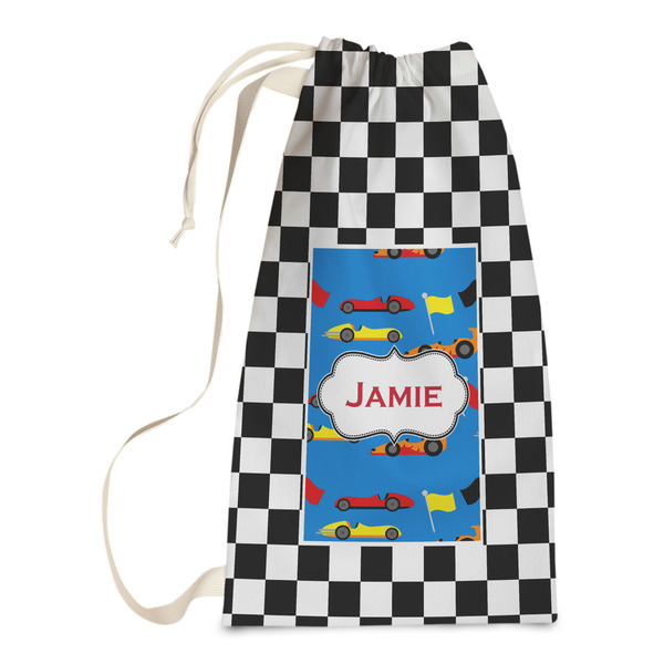 Custom Checkers & Racecars Laundry Bags - Small (Personalized)