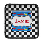 Checkers & Racecars Iron On Square Patch w/ Name or Text