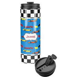 Checkers & Racecars Stainless Steel Skinny Tumbler (Personalized)