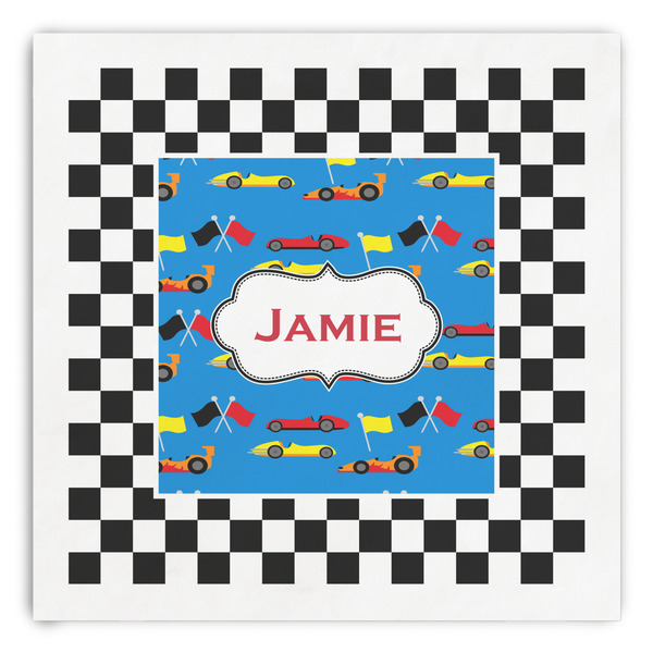 Custom Checkers & Racecars Paper Dinner Napkins (Personalized)