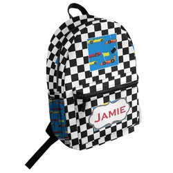 Checkers & Racecars Student Backpack (Personalized)