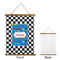 Checkers & Racecars Wall Hanging Tapestry - Portrait - APPROVAL