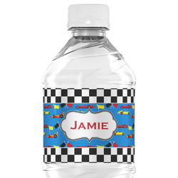 Checkers & Racecars Water Bottle Labels (Personalized)