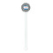 Checkers & Racecars White Plastic 5.5" Stir Stick - Round - Single Stick