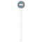 Checkers & Racecars White Plastic 7" Stir Stick - Round - Single Stick