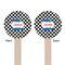 Checkers & Racecars Wooden 6" Stir Stick - Round - Double Sided - Front & Back