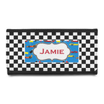 Checkers & Racecars Leatherette Ladies Wallet (Personalized)