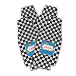 Checkers & Racecars Zipper Bottle Cooler - Set of 4 (Personalized)