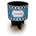 Checkers & Racecars Black Beach Spiker Drink Holder (Personalized)