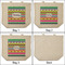 Ribbons 3 Reusable Cotton Grocery Bags - Front & Back View