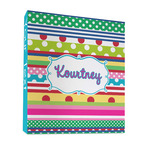 Ribbons 3 Ring Binder - Full Wrap - 1" (Personalized)