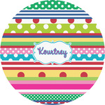 Ribbons Multipurpose Round Labels - 4" (Personalized)