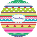 Ribbons Multipurpose Round Labels - 5" (Personalized)