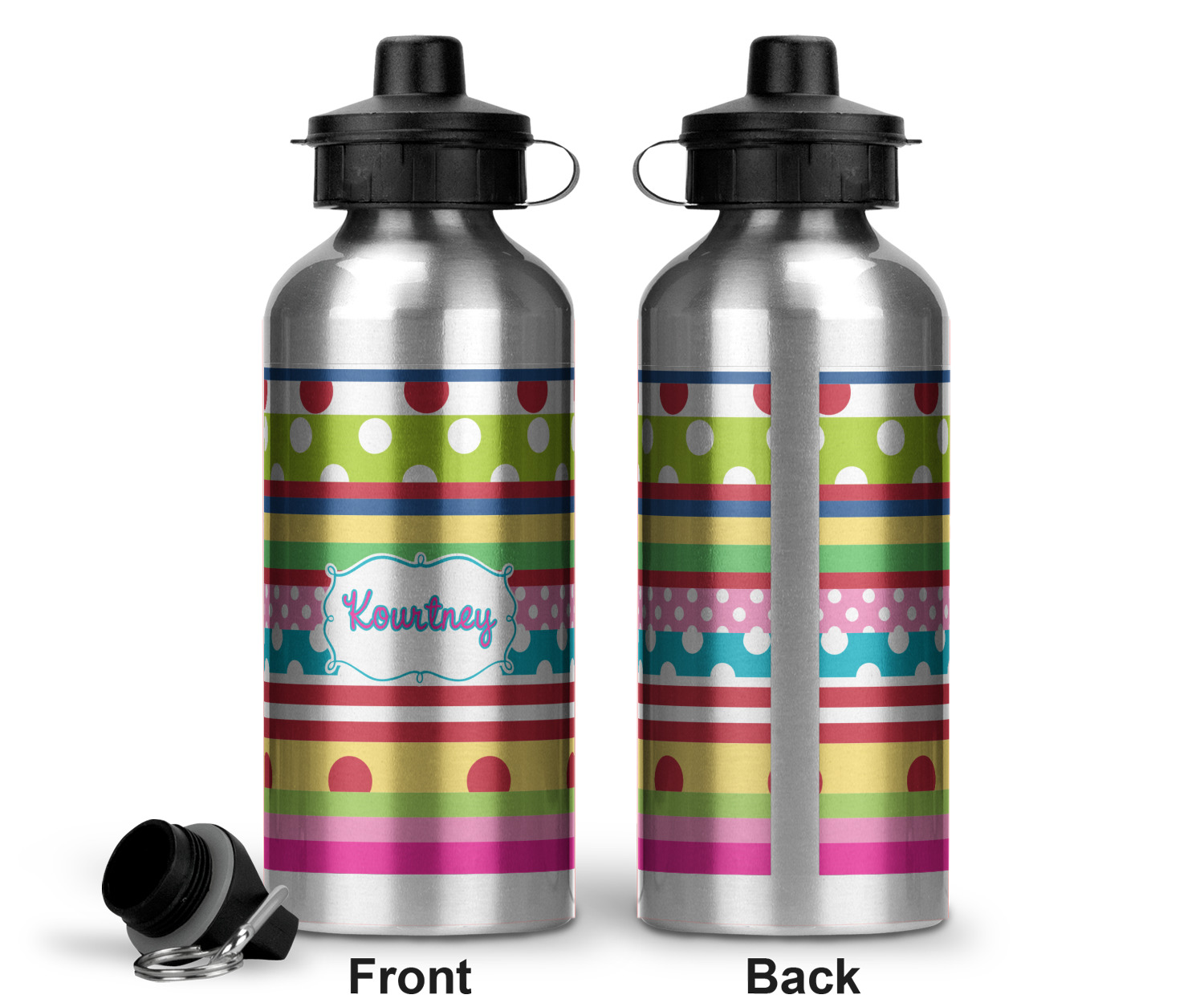 Ribbons Water Bottle (Personalized) - YouCustomizeIt