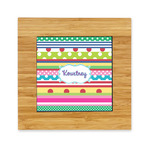 Ribbons Bamboo Trivet with Ceramic Tile Insert (Personalized)