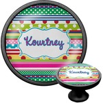 Ribbons Cabinet Knob (Black) (Personalized)