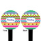 Ribbons Black Plastic 6" Food Pick - Round - Double Sided - Front & Back