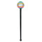 Ribbons Black Plastic 7" Stir Stick - Round - Single Stick