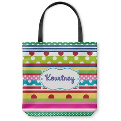Ribbons Canvas Tote Bag - Small - 13"x13" (Personalized)