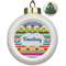 Ribbons Ceramic Christmas Ornament - Xmas Tree (Front View)