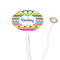 Ribbons Clear Plastic 7" Stir Stick - Oval - Closeup