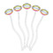 Ribbons Clear Plastic 7" Stir Stick - Oval - Fan