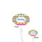 Ribbons Clear Plastic 7" Stir Stick - Oval - Front & Back