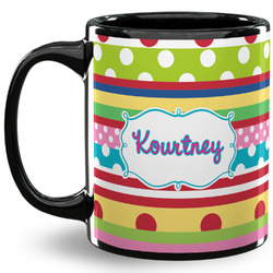 Ribbons 11 Oz Coffee Mug - Black (Personalized)